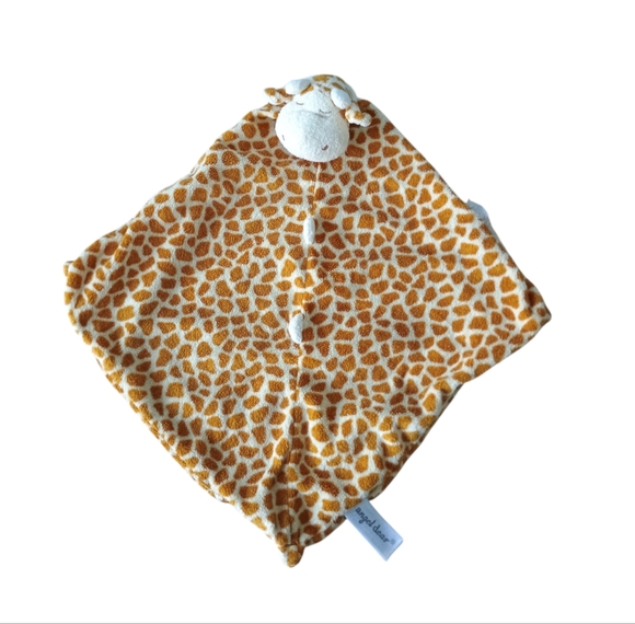 Angel Dear Other - Angel Dear Giraffe Lovey Security Blanket Off White and Brown/Gold 17in